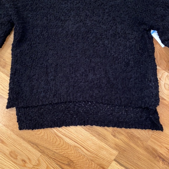 NWOT Bobeau Popcorn Yarn Turtle Neck Sweater Black - Picture 6 of 9